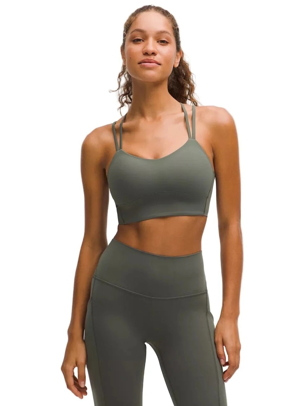 lululemon like a cloud longline bra - palm deco